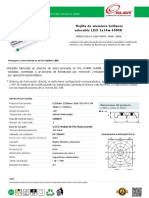 Rejilla de Aluminio Brillante Adosable LED 2x16W120x30 CM 6500k 15000Hrs OSLER