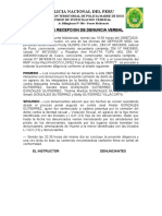 Acta de Recepcion de Denuncia Verbal Marcaje y Reglaje