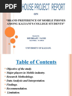 Brand Preference of Mobile Phones Among KALYANI'S College Students