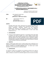 INFORME ELEVADO AL SEÑOR JEFE DE LOGISTICA Y MANTENIMIENTO DE LA SUB ZONA ESMERALDAS No