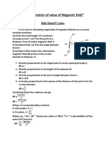 Biot Savart's and Ampere's Law