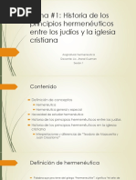 Tema 1 Historia de Principios de Interpretacion Judio y La Iglesia Cristiana