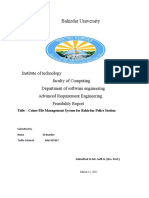 Feasibility Report Crime File Management System For Bahirdar Police Station