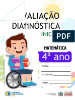 4º Ano - Avaliação Diagnóstica Inicial - Matemática