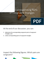 Solving Corresponding Parts of Congruent Triangles: Quarter 3, Week 5