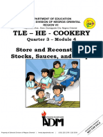 Tle - He - Cookery: Store and Reconstitute Stocks, Sauces, and Soups