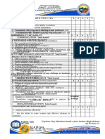 Work Immersion Rating Sheet