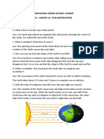 United Iternational Indian School, Kuwait Grade 3 Evs - Lesson 14: Our Earth (Notes)