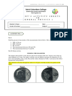 PHY11 General Physics 1 Activity Sheets For Module 1