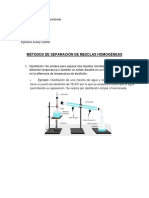 Métodos de Separación de Mezclas