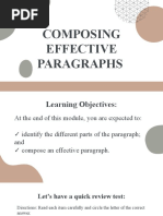 Composing Effective Paragraphs