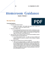 Homeroom Guidance: Mirroring Therapy