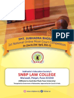 Smt. Subhadra Bhosale Online National Moot Court Competition 2022