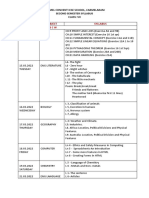 Date/Day Subject Syllabus: Carmel Convent Icse School, Carmelaram Second Semester Syllabus Class: Vii