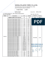 Certificado - Tee 125MM - Xinda