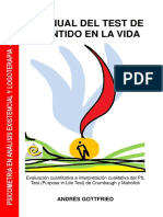 MANUAL COMPLETO PIL 20 ITEMS Test. Test de Sentido en La Vida. PDF (Dr. Andrés Gottfried) .