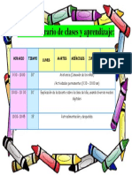 Horario de Clases Aula 2 y 3 Años