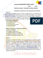 Examen de Recuperación de Razonamiento Verbal - CUARTO