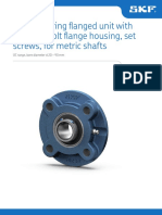 Insert Bearing Flanged Unit With Round 4-Bolt Flange Housing, Set Screws, For Metric Shafts