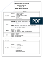 Class IV Term-II Syllabus