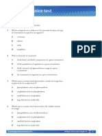 Multiple-Choice Test: 14 Ecology