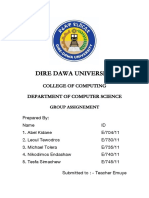 Dire Dawa University: College of Computing Department of Computer Science