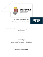 Actividad II Mapa Conceptual Importancia y Aplicación de Las Normas Parlamentarias