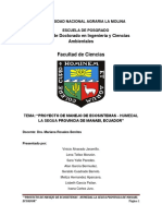 Proyecto de Manejo de Ecosistemas o de Vida Silvestre - FINAL