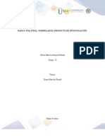 Paso 5-Poa Final. Formular El Proyecto de Investigación.: Chela Patricia Gómez Beltrán Grupo