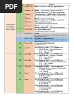 Schedule of Activities 2022 El-118