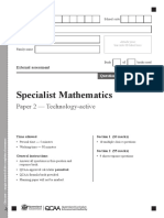 Specialist Mathematics: Paper 2 - Technology-Active