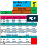 Horario de Clases - Undecimo - Miss Marcela