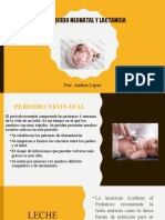 Periodo Neonatal y Lactancia Según Diferentes Autores