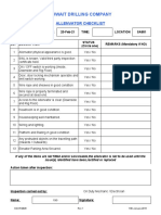 Kuwait Drilling Company: Allenvator Checklist