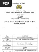 University of Juba: Yatta S. Lukou Ngerja, B.Ed-Sc., PGD, M.SC, PH.D Associate Professor