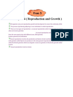 Short Note Biology Form 5-Chapter 4 Reproduction and Growth 