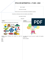 Avaliação Diagnóstica de Matemática - 4º Ano