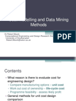 Cost Modeling and Data Mining DR Robert Marsh