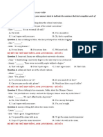 Mark The Letter A, B, C, or D On Your Answer Sheet To Indicate The Sentence That Best Completes Each of The Following Exchanges