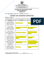 Department of Education: Learning Activity Worksheets (LAW) General Biology 1 Grade 12