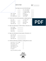 Significant Digits Worksheet