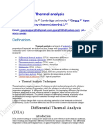 Thermal Analysis