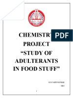 Chemistry Project "Study of Adulterants in Food Stuff": R.G.Varun Kumar Xii-J