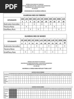 Cronograma de Guardias y Asistencias A Consultorio 4to Año