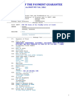 Verbiage of The Payment Guarantee?swift MT-760 - SBLC