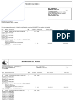 Modificación Pedido 4500987501