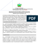 Edital 004 - 2022 PBTEC Equipe Sede Supervisor Diversas Áreas