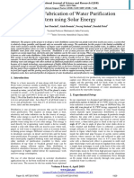 Design and Fabrication of Water Purification System Using Solar Energy