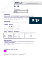 Stainless Steel - 420: Related Specifications