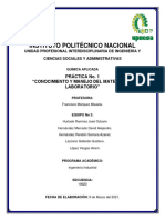 Reporte Equipo 3 Práctica No. 1 Conocimiento y Manejo Del Material de Laboratorio.